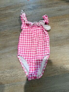 Gymboree Pink Gingham One-Piece Swimsuit